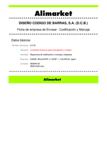 DISEÑO CODIGO DE BARRAS, SA (DCB) - Empresas