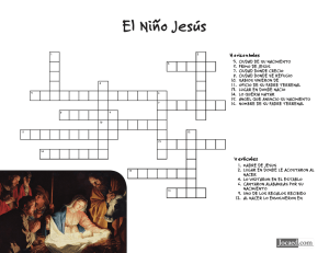 Crucigrama: El Niño Jesús