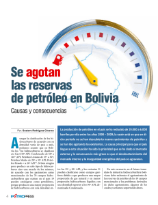 Se agotan las reservas de petróleo en Bolivia
