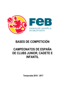 Bases de Competición Campeonato España Clubes (Junior