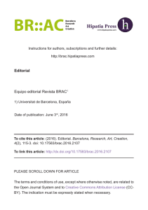 Equipo editorial Revista BRAC1 Editorial