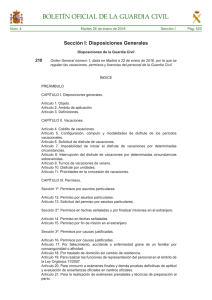 Orden General de Vacaciones, Permisos y Licencias