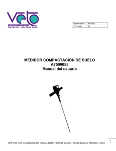 MEDIDOR COMPACTACION DE SUELO A7500055 Manual del
