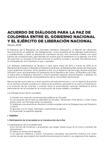 acuerdo de diálogos para la paz de colombia entre el - ELN-PAZ