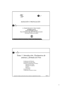 Tema 1: Introducción: Parámetros de antenas y fórmula de Friis