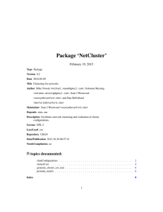 Package `NetCluster`
