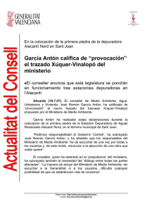 García Antón califica de “provocación” el trazado Xúquer