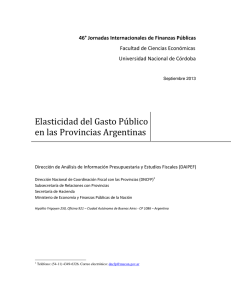 Elasticidad del Gasto Público en las Provincias Argentinas