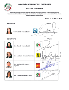 Lista de Asistencia - Senado de la República