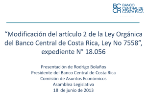 Presentación de PowerPoint - Banco Central de Costa Rica