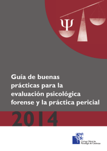 Guía de buenas prácticas para la evaluación psicológica