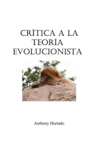 CRÍTICA A LA TEORÍA EVOLUCIONISTA