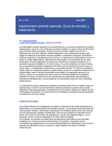 Hipertensión arterial esencial. Guía de estudio y tratamiento