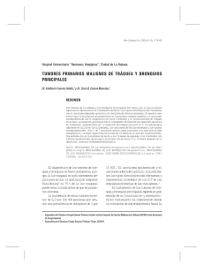 Tumores primarios malignos de tráquea y bronquios principales