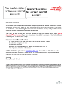 You may be eligible for low cost internet access!!!