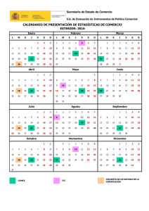 Calendario Comercio exterior 2016