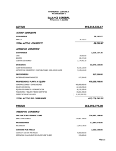 BALANCE GENERAL ACTIVO 492,814,536.17 PASIVO