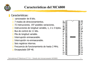 Caractertsticas del MC6800