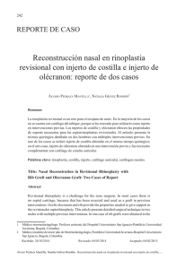 Reconstrucción nasal en rinoplastia revisional con injerto de costilla