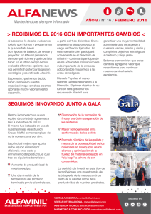 RECIBIMOS EL 2016 CON IMPORTANTES CAMBIOS <