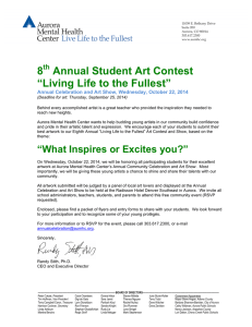 8 Annual Student Art Contest - Aurora Mental Health Center