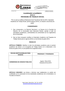 Trabajo Social - Universidad Libre Seccional Pereira