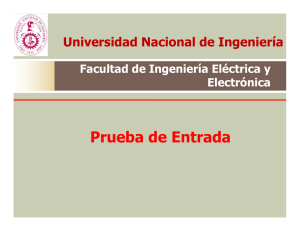Prueba de Entrada - Facultad de Ingeniería Eléctrica y Electrónica