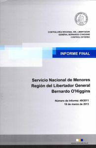 Servicio Nacional de Menores Región del Libertador General