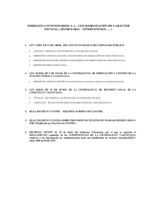 normativa funcionarios al con habilitación de carácter estatal