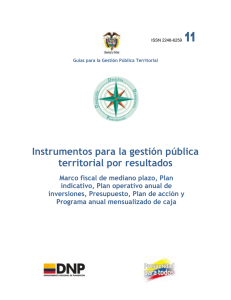 Instrumentos para la gestión pública territorial por resultados