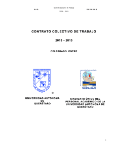 Contrato Colectivo de Trabajo 2013-2015