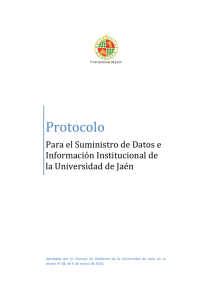 Protocolo para el Suministro de Datos e Información Institucional de