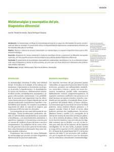 Metatarsalgias y neuropatías del pie. Diagnóstico diferencial