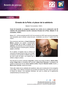 Ernesto de la Peña: el placer de la sabiduría
