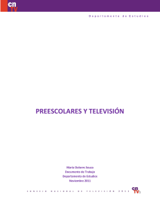 preescolares y televisión - Consejo Nacional de Televisión