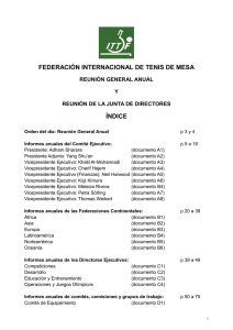 federación internacional de tenis de mesa índice