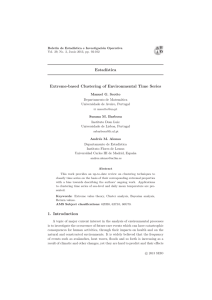 Estad´ıstica Extreme-based Clustering of Environmental Time Series