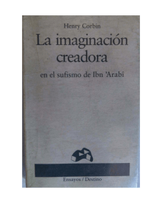 La imaginación creadora en el sufismo de Ibn Arabi