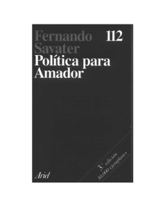 Fernando Savater - Politica para Amador
