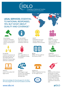 LEGAL SERVICES: ESSENTIAL TO NATIONAL RESPONSES, YES