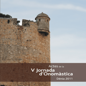 Actes de la V Jornada d`Onomàstica. Dénia, 2011