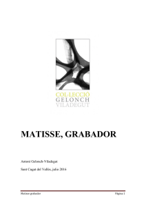 matisse, grabador - Colección Gelonch
