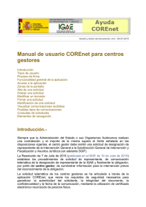 Manual Corenet 4.x para centros gestores