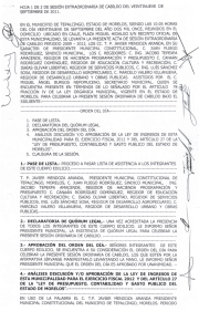 2.- DECLARATORIA DE QUÓRUM LEGAL.