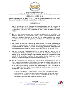 RESOLUCIÓN DG-053-2016 DIRECCION GENERAL DE SERVICIO