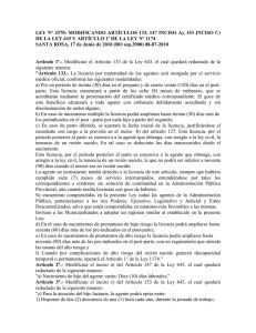 LEY N° 2570: MODIFICANDO ARTÍCULOS 133, 147 INCISO A), 153