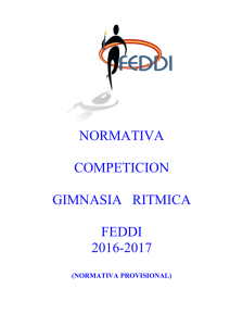 NORMATIVA COMPETICION GIMNASIA RITMICA FEDDI 2016-2017