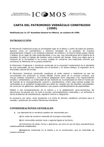 carta del patrimonio vernáculo construido (1999)