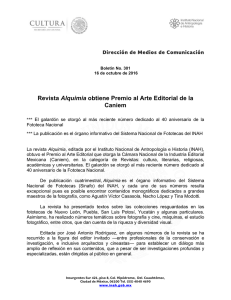 Revista Alquimia obtiene Premio al Arte Editorial de la Caniem