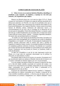 COMENTARIO DE TEXTO DE PLATÓN 1.